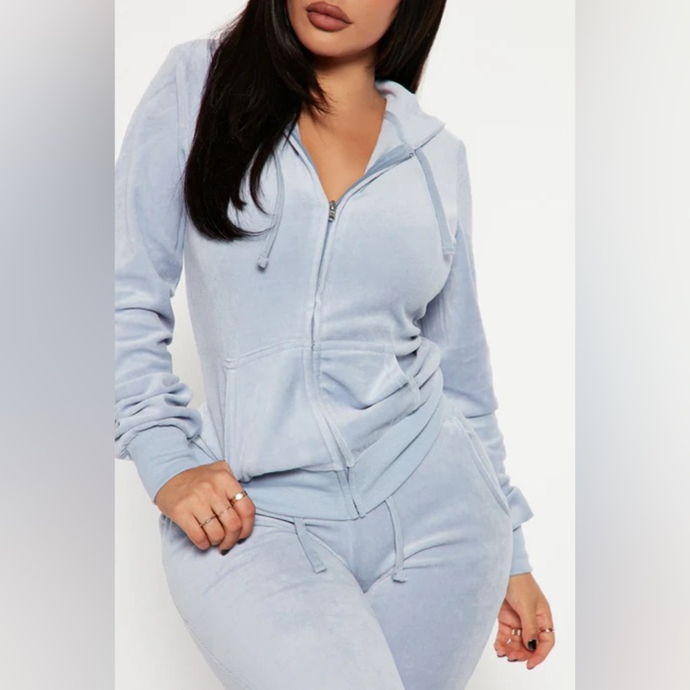 Fashion Nova Light Blue Hoodie